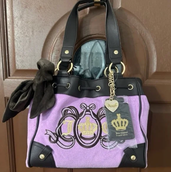 New Juicy Couture Day Dreamer Pink and Brown Shoulder Bag - Picture 3 of 3
